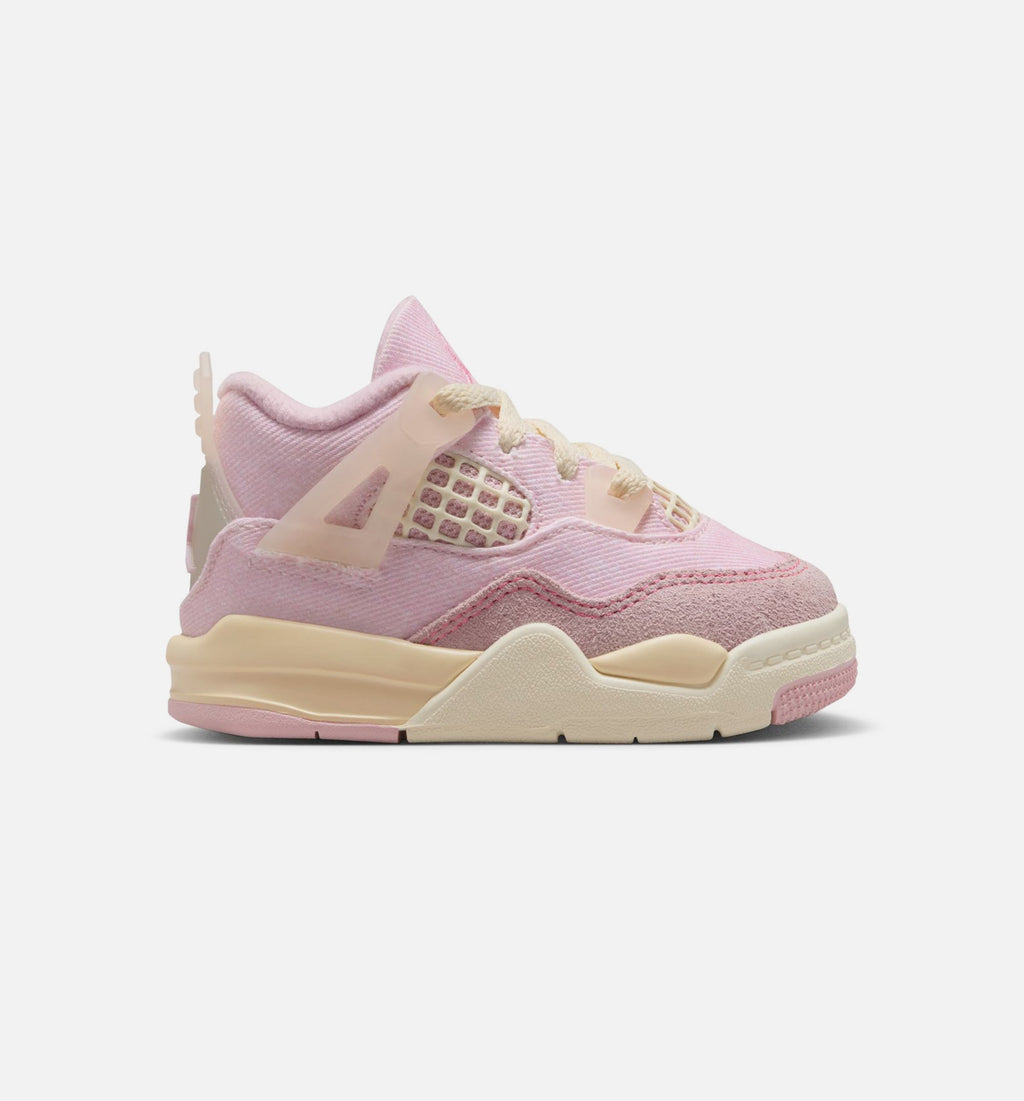 Air Jordan 4 Retro Pink Pearl and Iced Carmine Infant Sneakers - Iced Carmine/Coconut Milk/Anthracite/Muslin/Pinksicle
