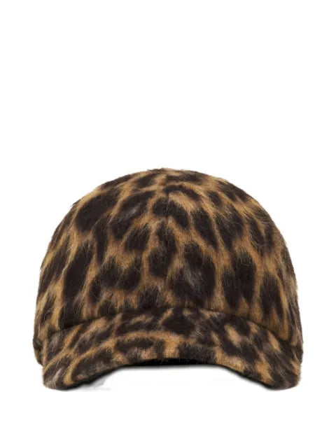 Lanvin leopard-print baseball cap