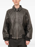 Devoa zip-up leather jacket