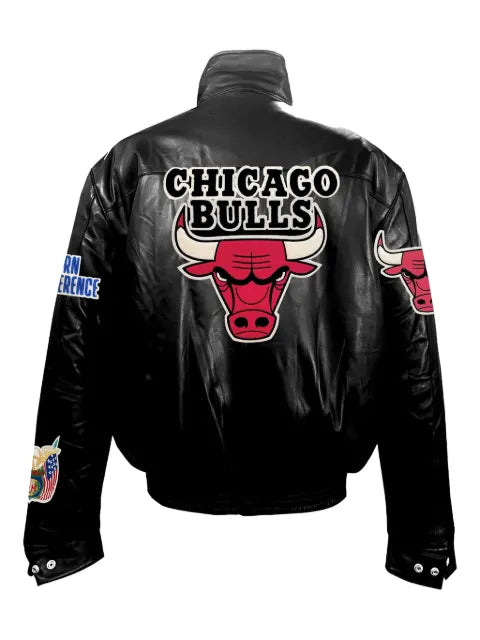 Jeff Hamilton Chicago Bulls leather puffer jacket