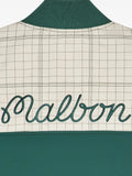 Malbon Golf Spruce quilted zip sweater