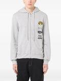 Iceberg logo-patch zip-up hoodie