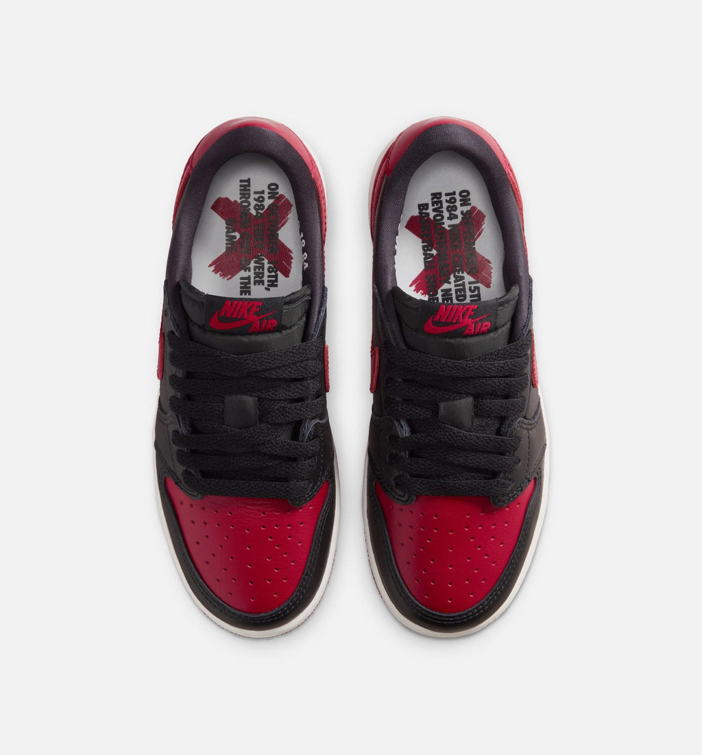 Air Jordan 1 Retro Low OG Banned – Grade School Lifestyle Shoe in Black/Varsity Red/Summit White