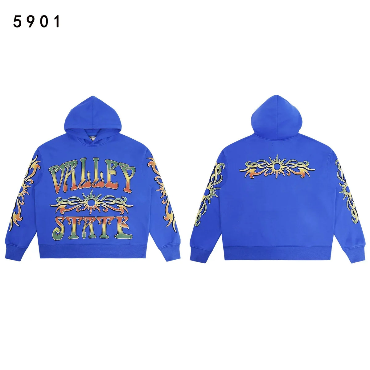 Vale Forever Bright Blue Valley State Tribal Sun Pullover Hoodie