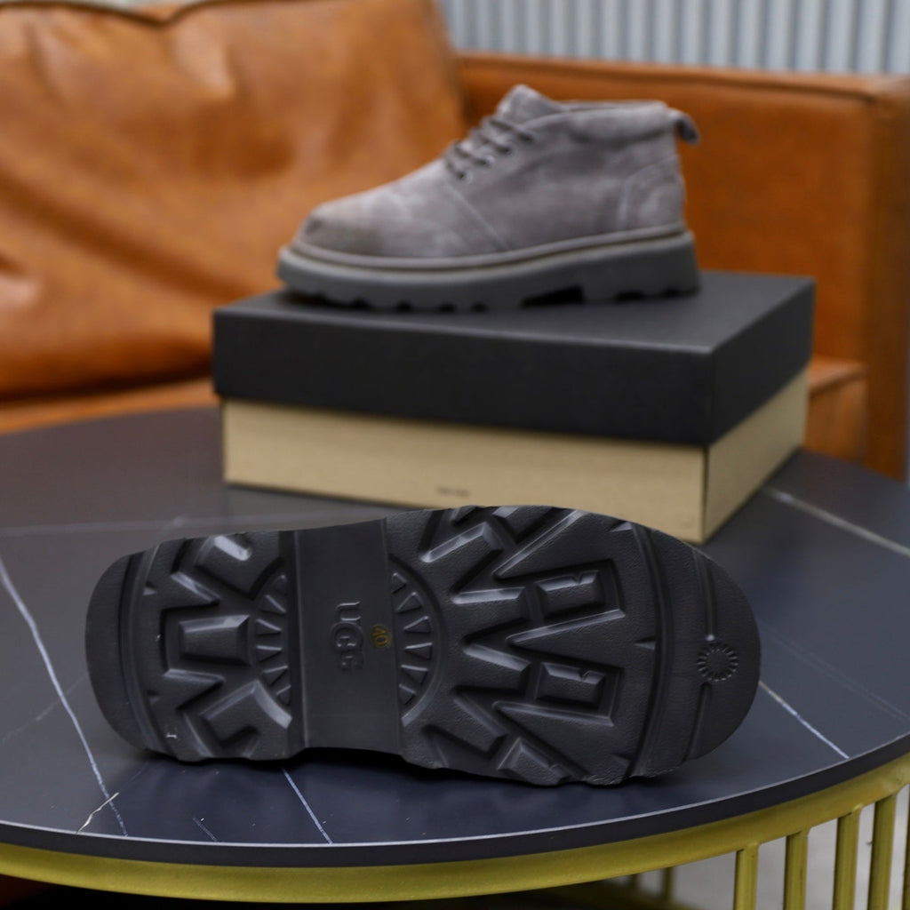 UGG Gray Suede Lace-Up Casual Shoes