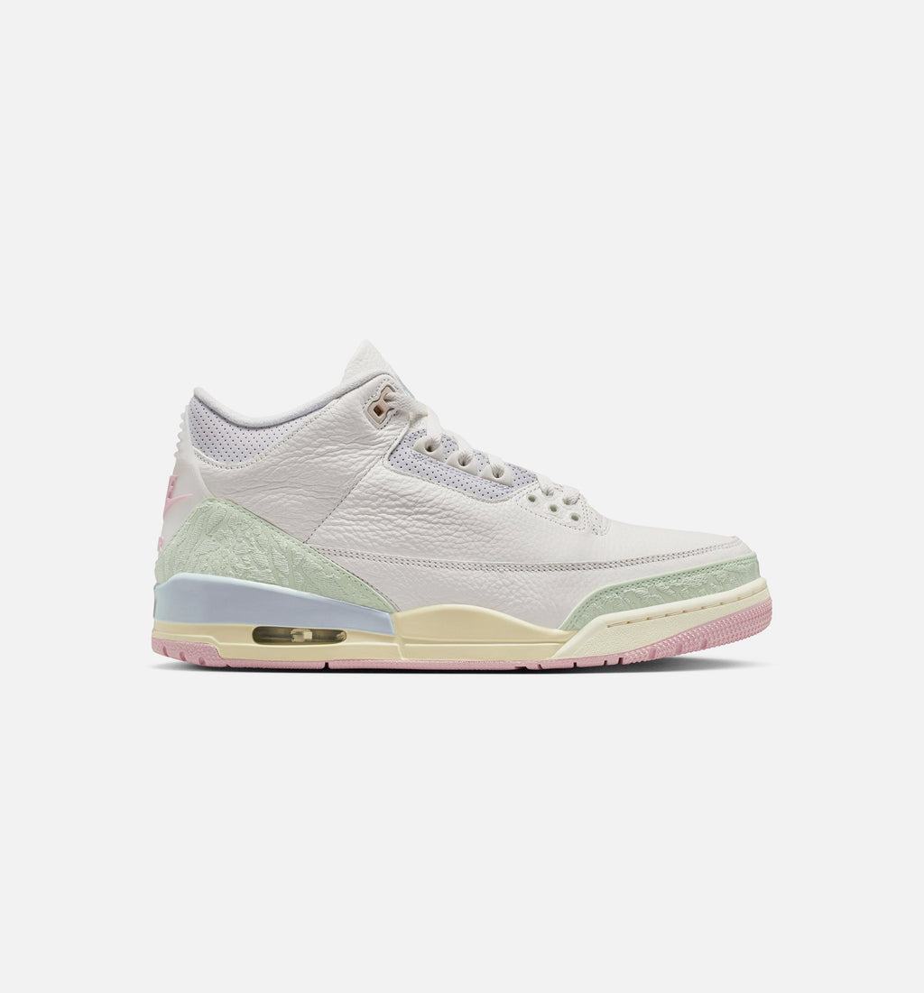 Air Jordan 3 Retro Mens Lifestyle Shoe - Sail/Jade Glow/Misty Lilac