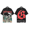 Godspeed Skeleton Floral Back Graphic T-Shirt