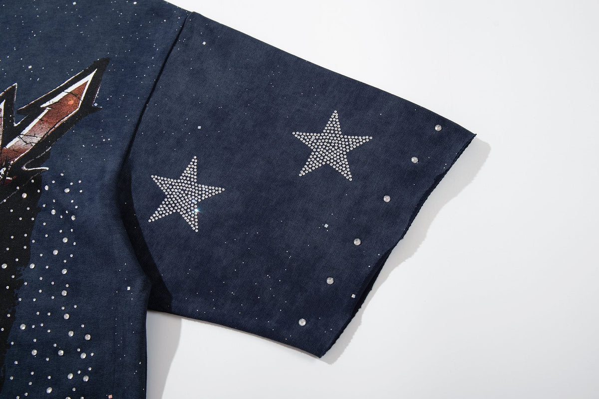 BKYS Revival Distressed Portrait Graphic T-Shirt