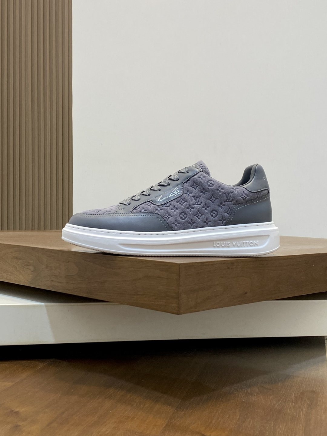 Louis Vuitton Men's Monogram Low-Top Sneakers - Lace-Up Closure